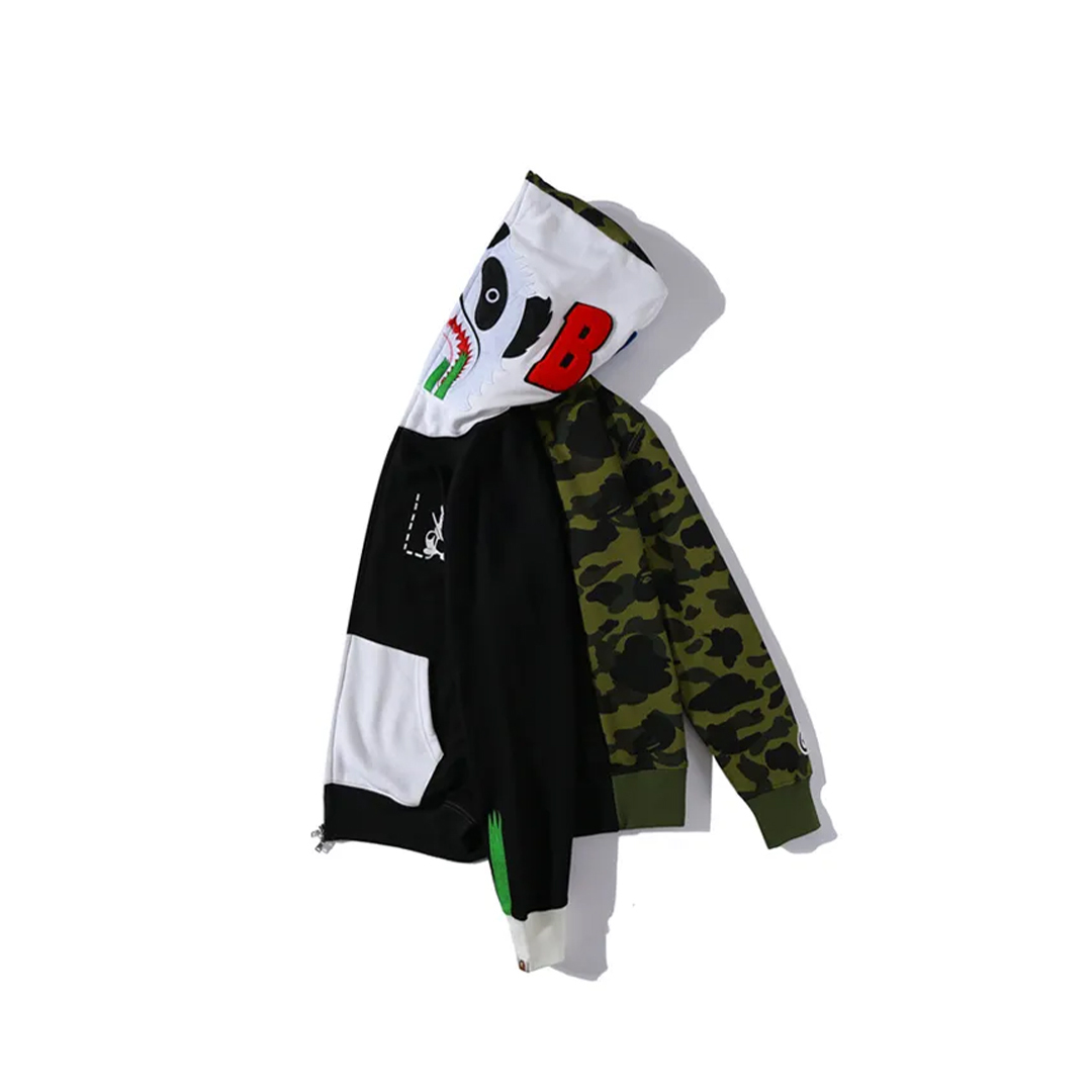 BAPE and Panda Head Patchwork Hoodie