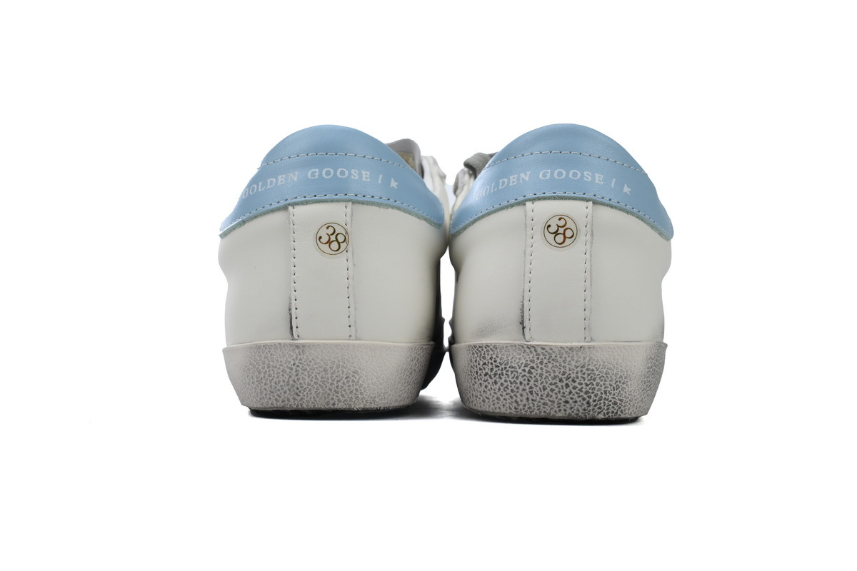 Golden Goose Super Star White Red Blue Heel Glitter