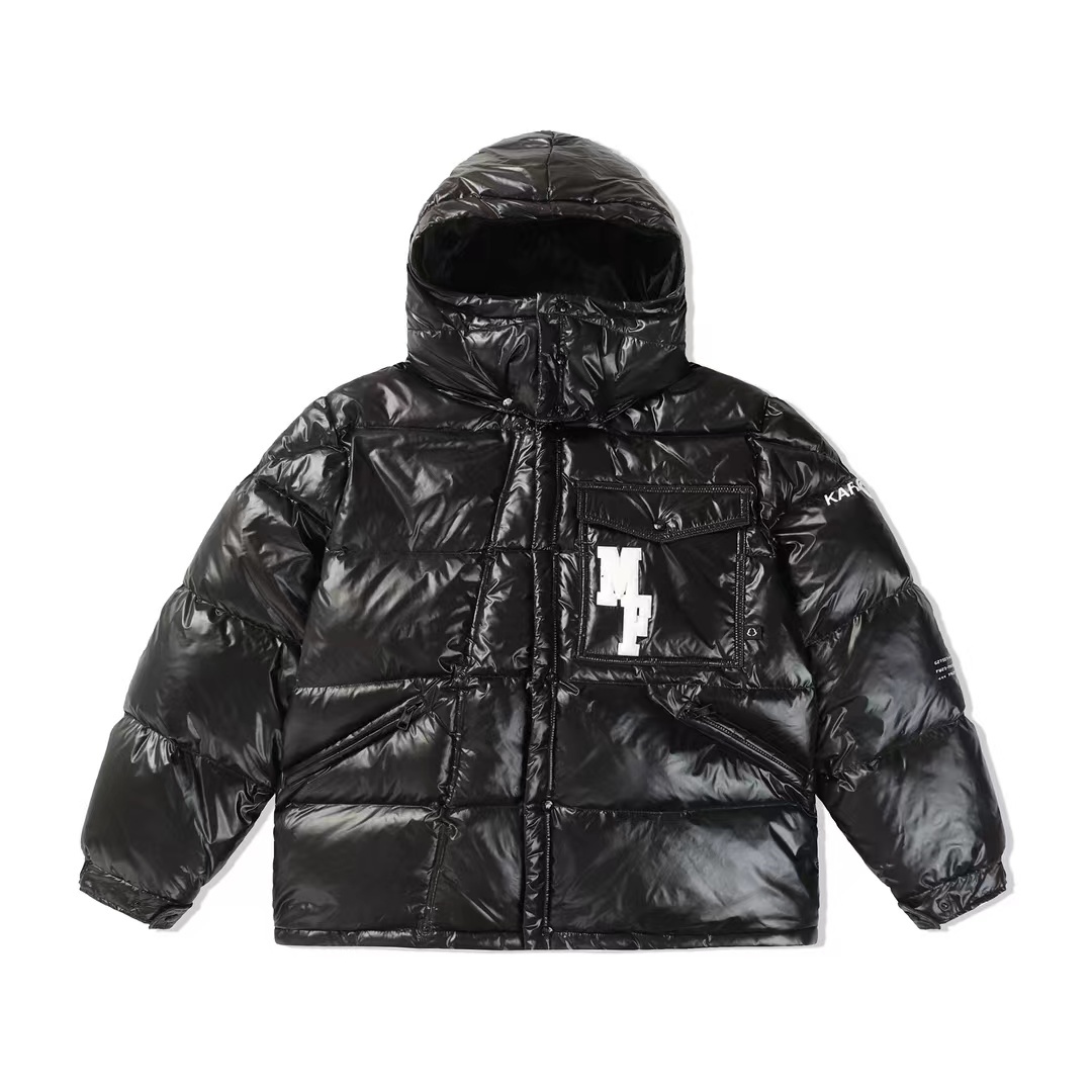 Moncler Maya Short Down Jacket Black White Yellow