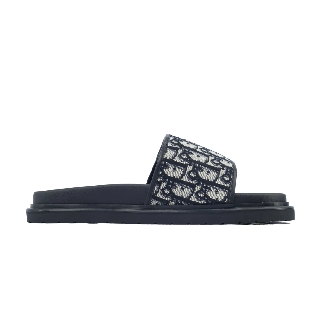 Dior Aqua Sandal Beige And Black Dior Oblique Jacquard - ogsneaker