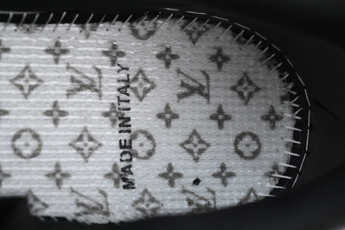 Louis Vuitton Trainer Black Silver Rhinestone