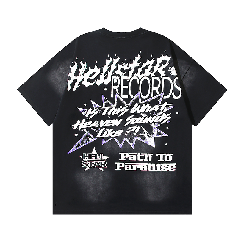 Hellstar Music Boy Records T-Shirt Black - ogsneaker