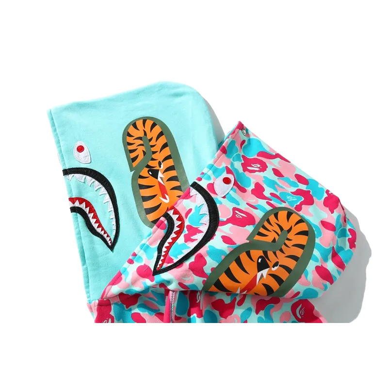 BAPE Store Miami Pullover Hoodie Pink and Blue