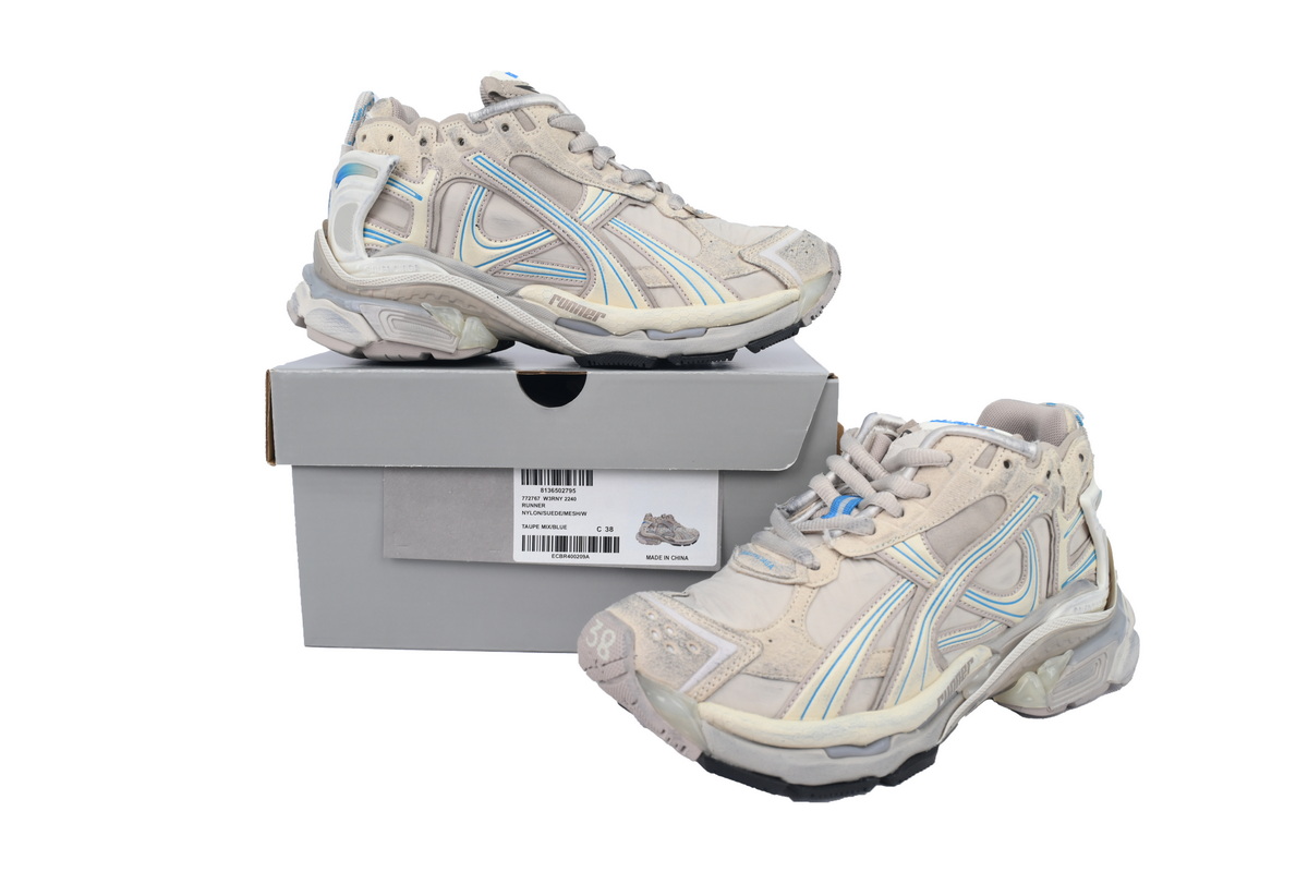 Balenciaga Runner Sneaker Brown Blue 772767 W3RNY 2240 - ogsneaker