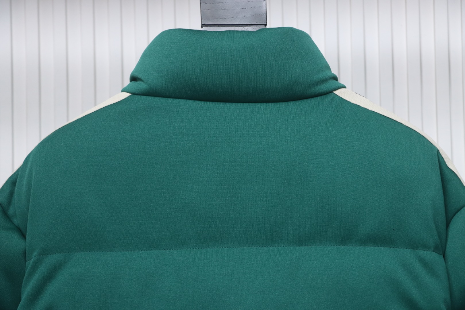 Moncler Palm Angels Striped Quilted Shell Down Jacket Green
