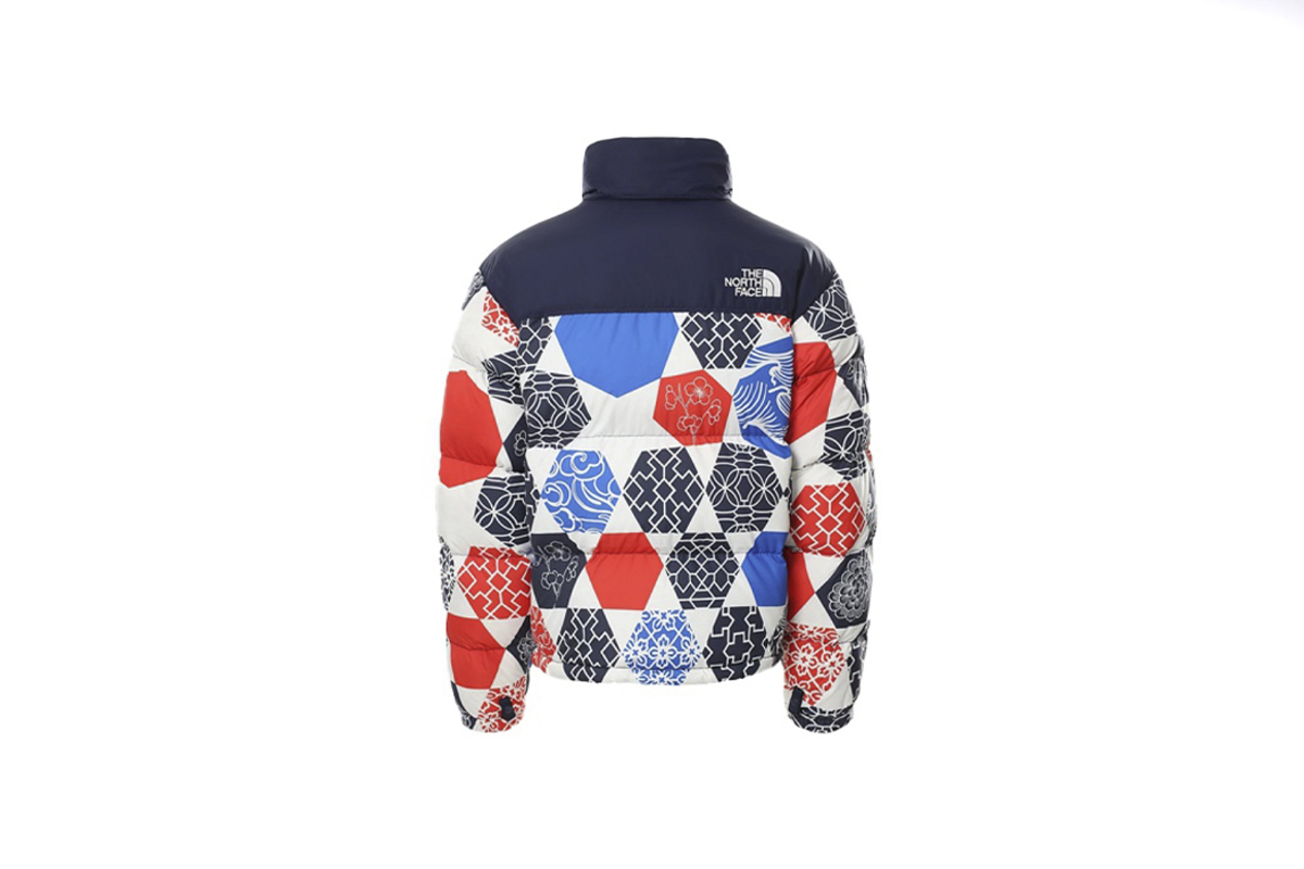 The North Face 1996 Retro Nuptse IC Geo Print Jacket Blue NF0A5IX43H1