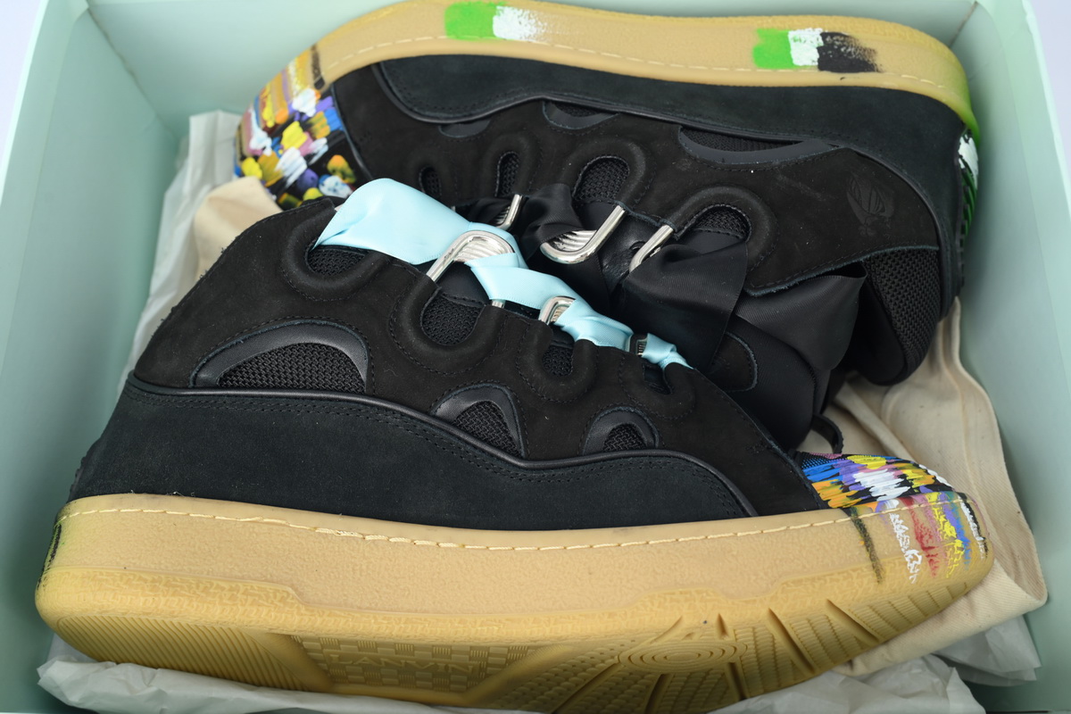 Lanvin Leather Curb x Gallery Dept Paint Drip Black Multi