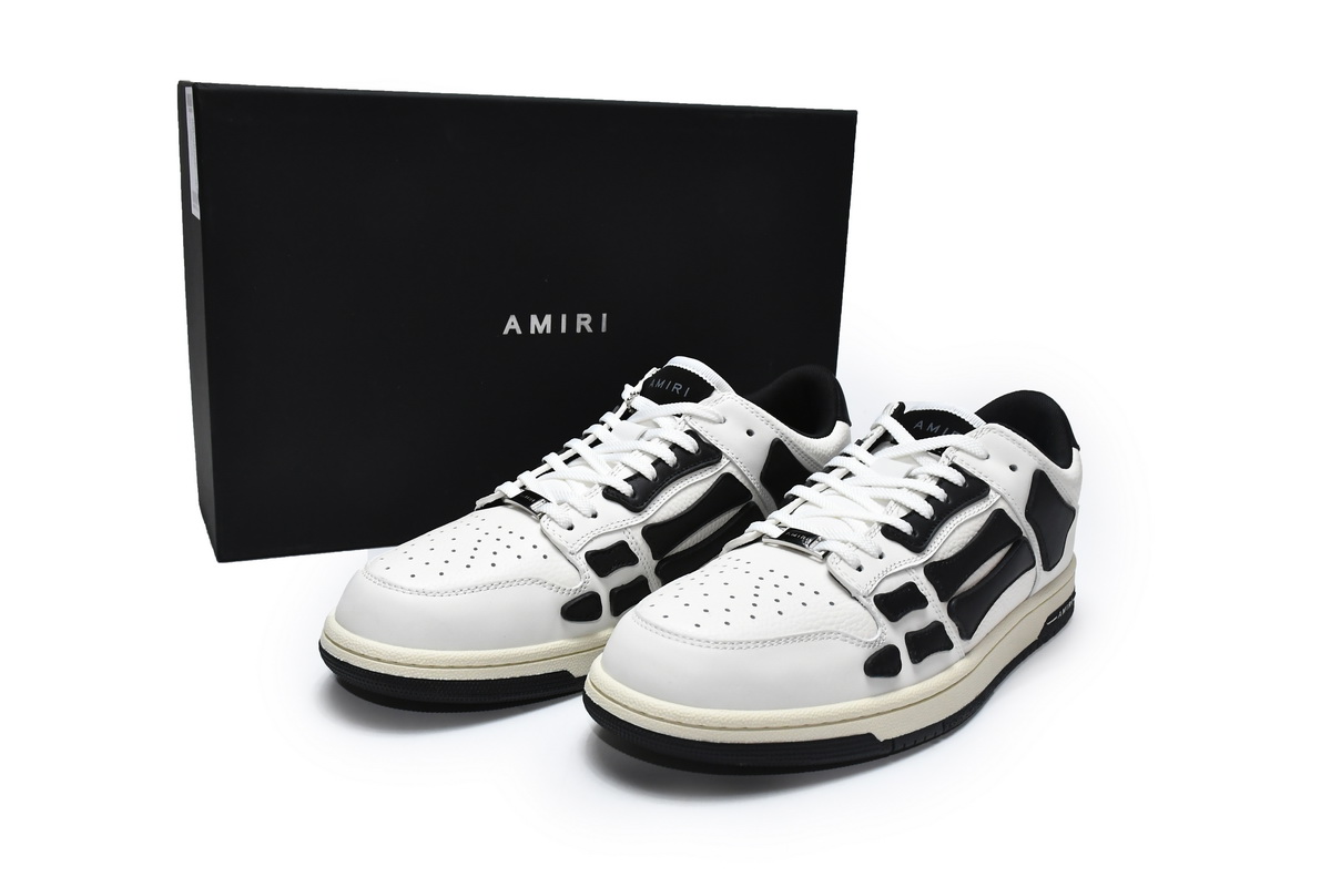 Amiri Skel Top Low White Black White
