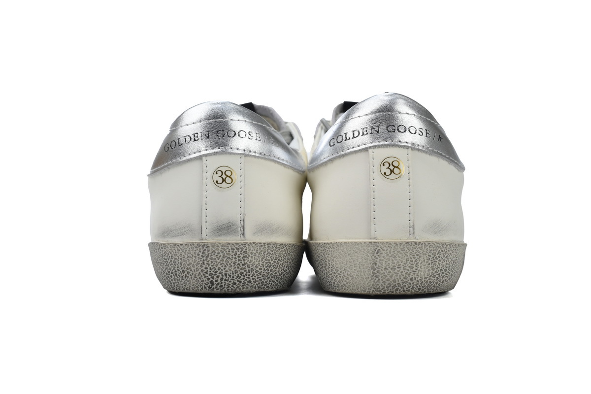 Golden Goose Super Star White Silver Star Glitter