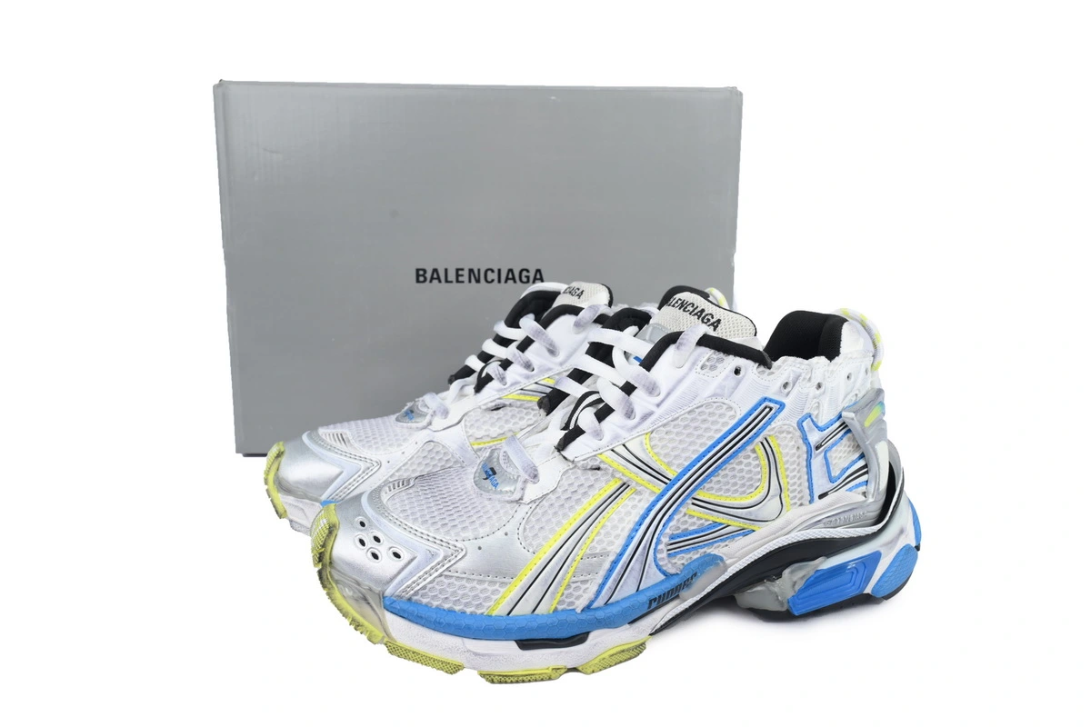 Balenciaga Runner Sneaker White Yellow Blue 772774 W3RMU 9074 - ogsneaker