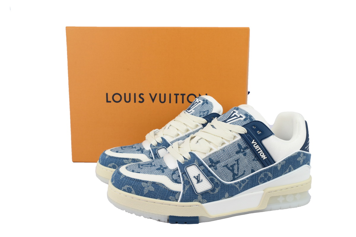Louis Vuitton Trainer Sneaker Transparent Denim Blue