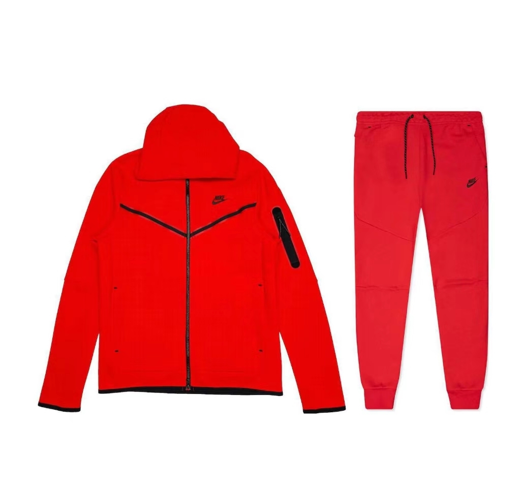 Nike Sportswear Tech Fleece Hoodie & Joggers Set Red CU4489-030