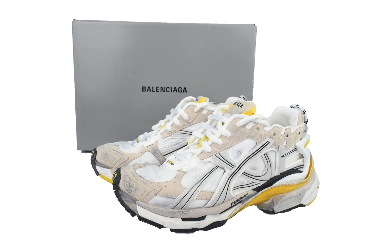 Balenciaga Runner Sneaker White Yellow 772767 W3RNY 9170 - ogsneaker
