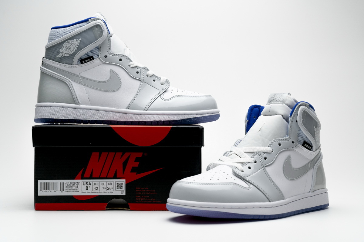 Jordan 1 Retro High Zoom White Racer Blue CK6637-104