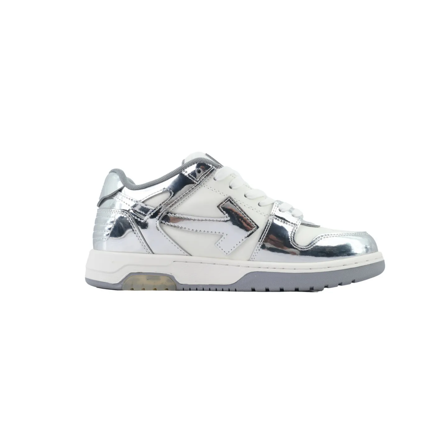 Off-white Out Of Office Low Tops White Silver OMIA189F 24LEA00E 0172 - ogsneaker