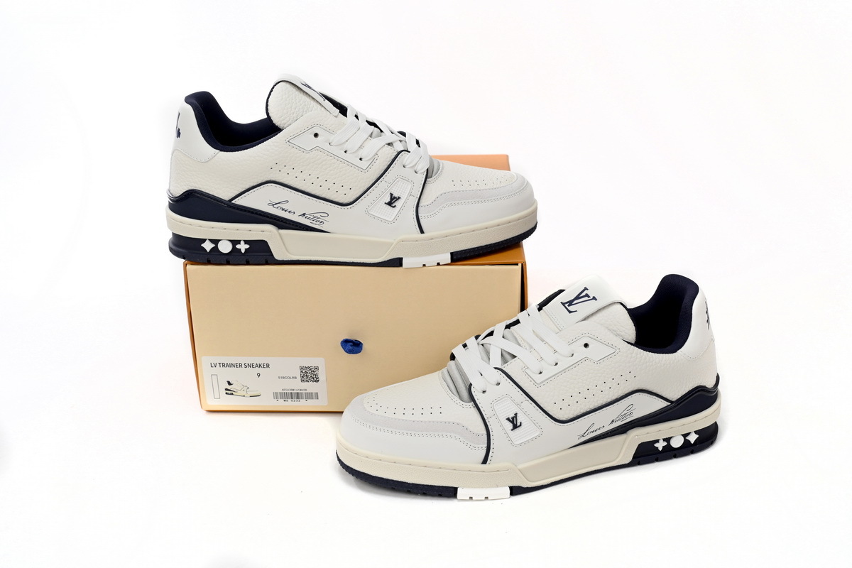 Louis Vuitton Trainer All Blue Dark Dlue Lychee Pattern 1ABFA9