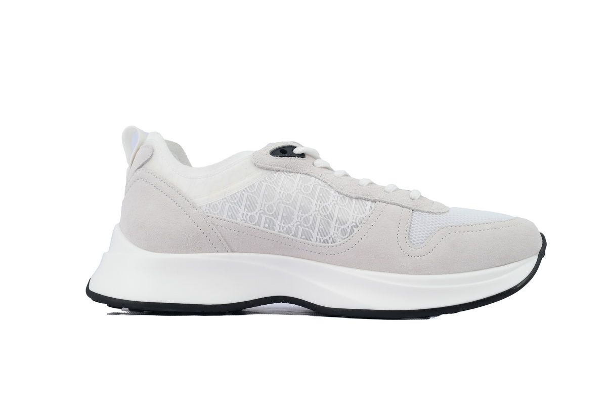 Dior B25 Runner White Oblique Suede 3SN259YTR_H069