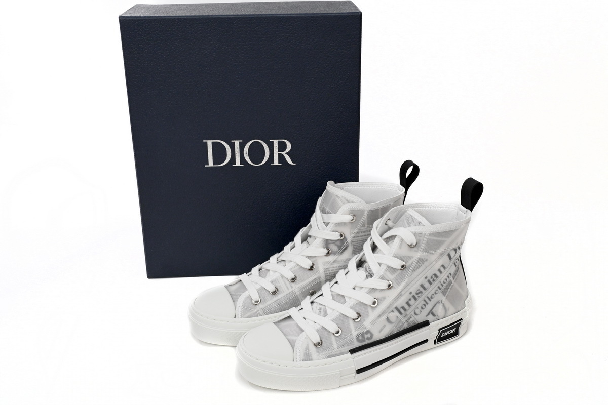 Dior B23 Oblique Transparency High H565 White Black