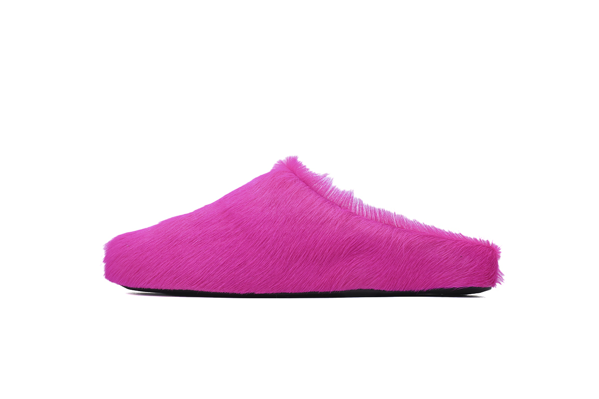 Marni Loafers Long-hair Calfskin Fussbett Sabot Rose Red