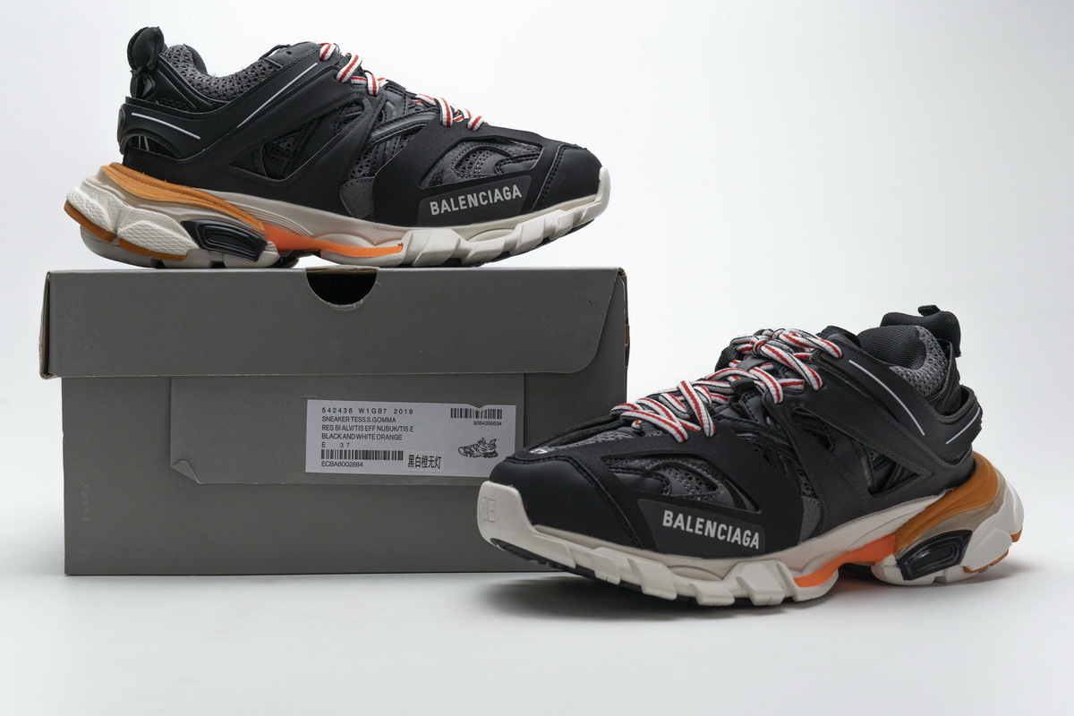 Balenciaga Tess S Black White Orange 542436 W1GB7 2019 - ogsneaker