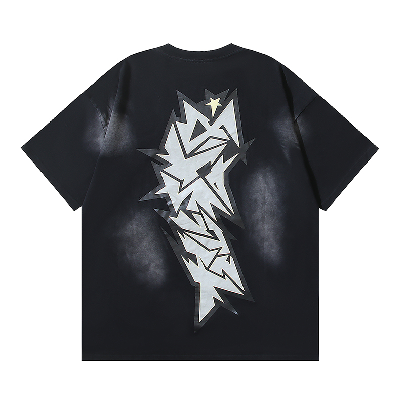 Hellstar Crack Print T-shirt Black - ogsneaker