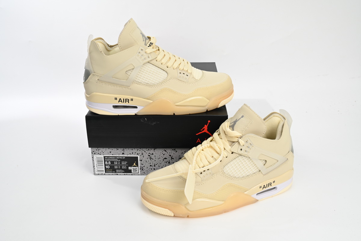 OFF White x Air Jordan 4 Sail CV9388-100