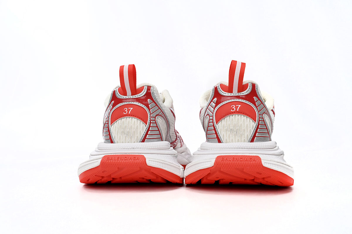 Balenciaga 3XL Sneaker in White Red 734734 W3XL2 9060