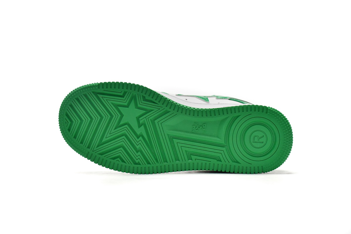 A Bathing Ape Bape Sta Low White Green 1H70-191-001
