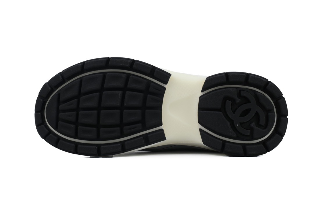 Chanel Fabric Laminated Low Top Sneakers Silver