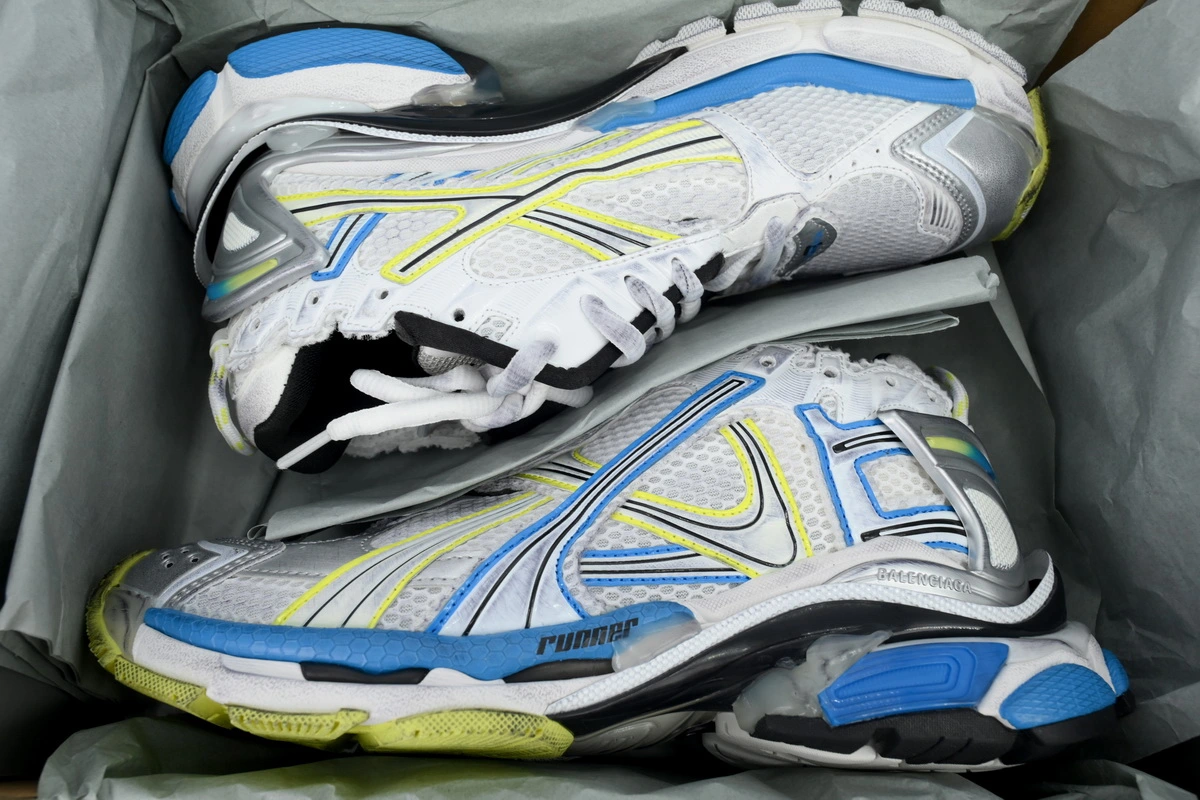 Balenciaga Runner Sneaker White Yellow Blue 772774 W3RMU 9074 - ogsneaker