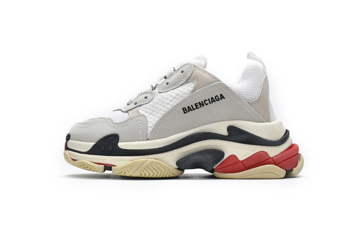 Balenciaga Triple S White Dark Grey Red 524037 W09E1 9000