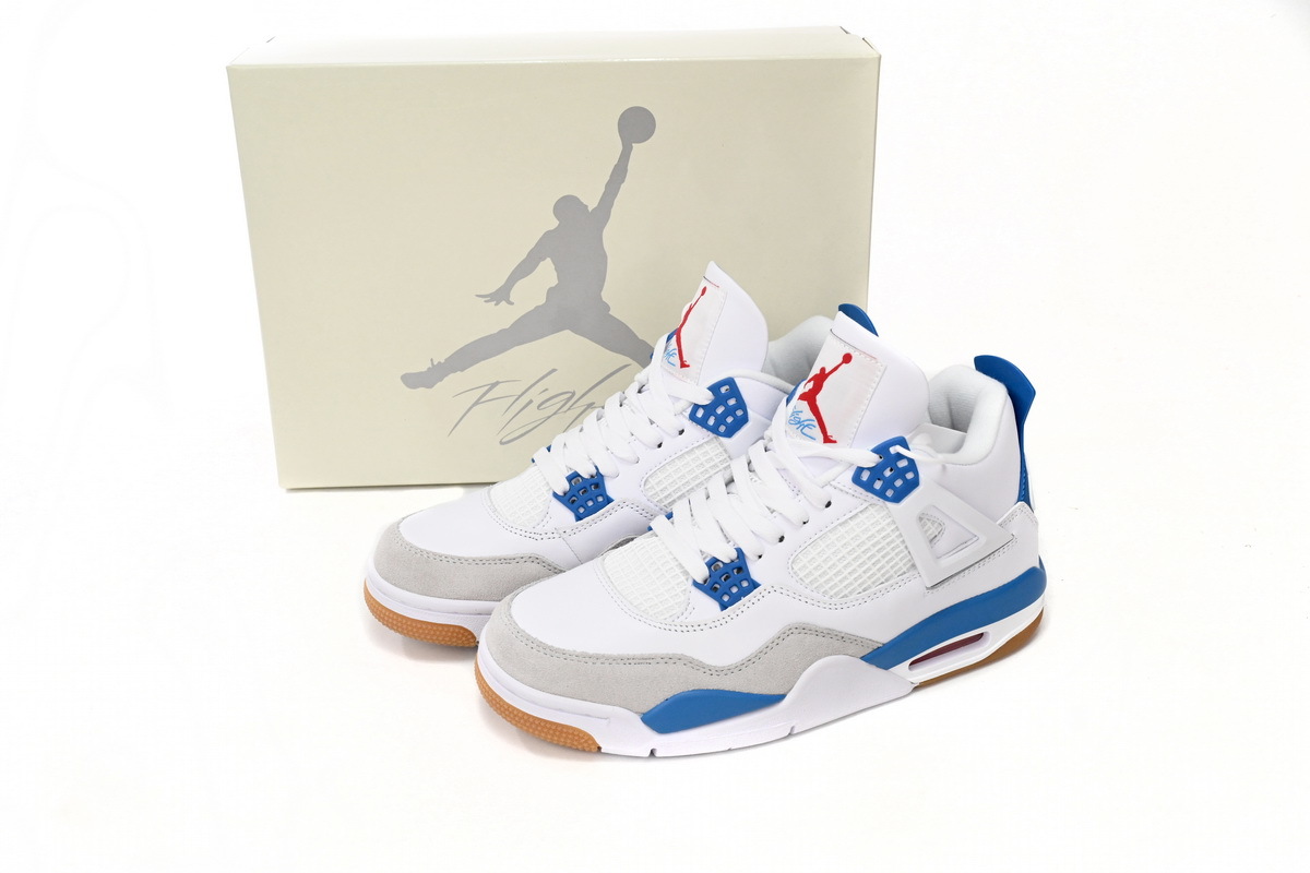 Nike SB x Air Jordan 4 White Blue DR5415-104