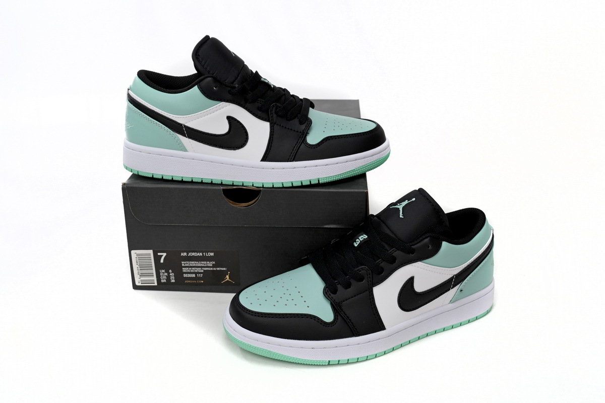 Jordan 1 Low Emerald Toe 553558-117 - ogsneaker