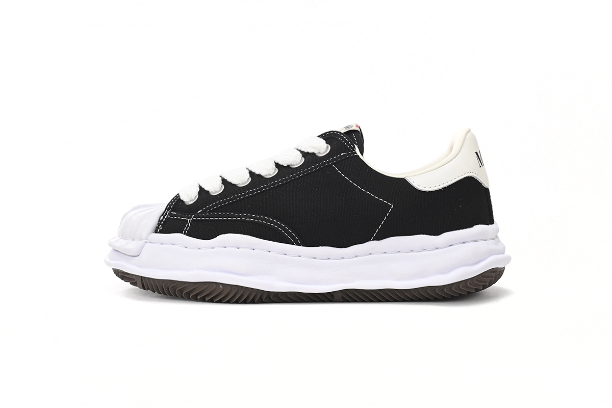 Maison MIHARA YASUHIRO OG Sole Canvas Low-top Sneaker Black And White Low NO.703