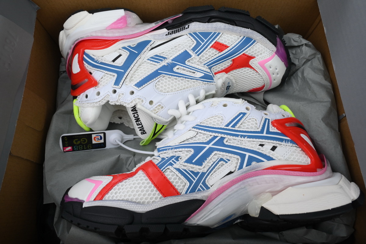 Balenciaga Runner White Blue Red 677402 W3RB6 9645