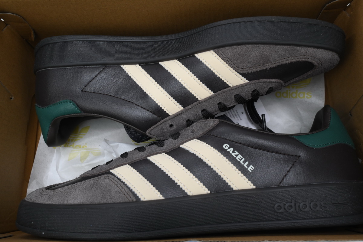 Adidas Gazelle Indoor Leather Black Brown Green IH0374