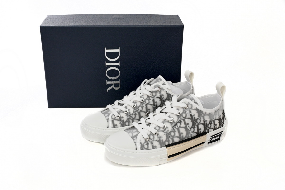Dior B23 HT Oblique Transparency Low H565 White Black