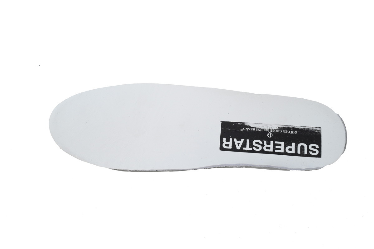 Golden Goose Super Star White Black Cream Silver Glitter