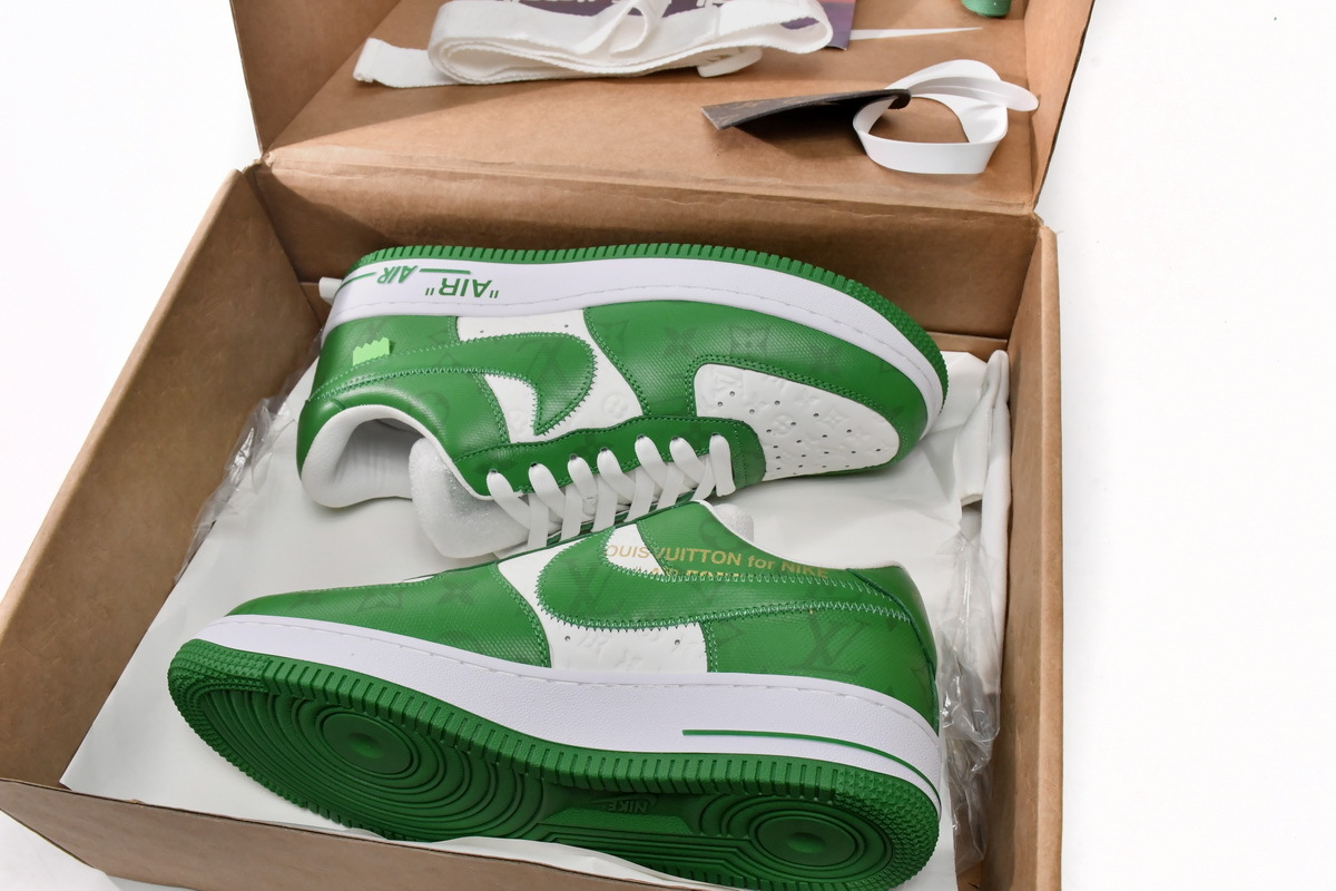 Louis Vuitton Nike Air Force 1 Low By Virgil Abloh White Green