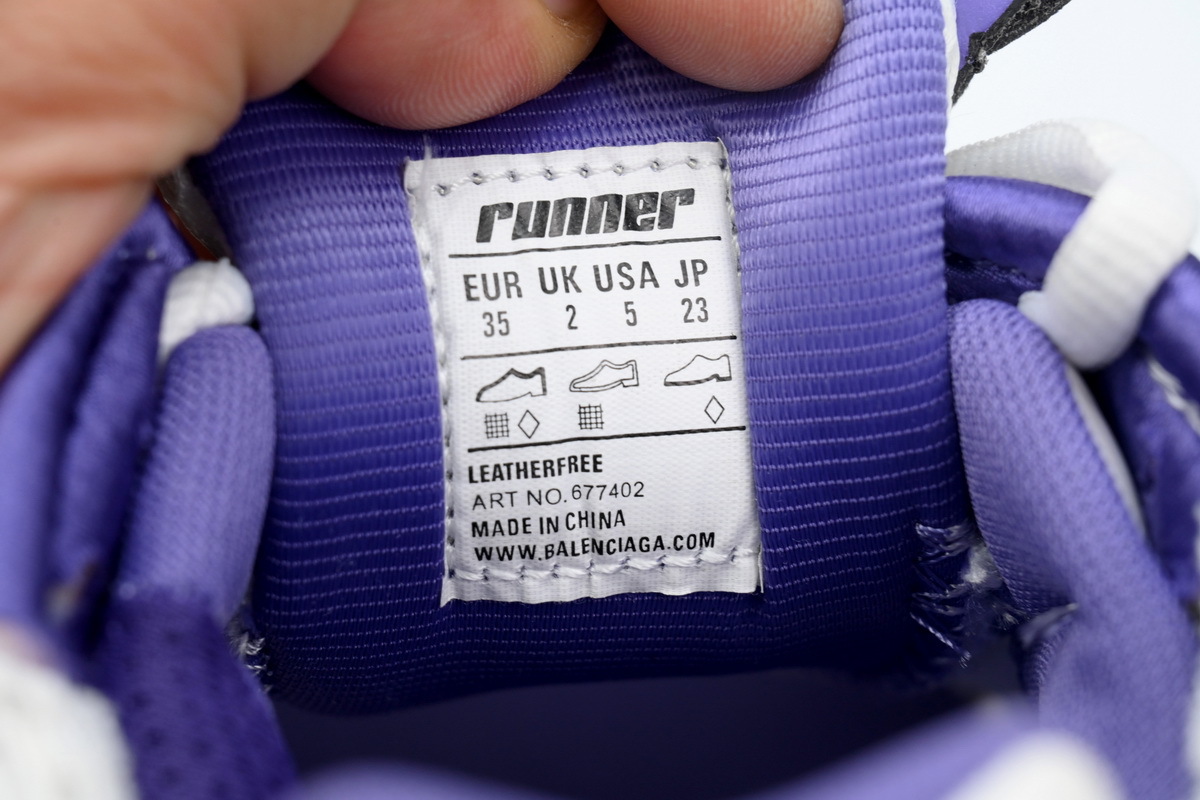 Balenciaga Runner White Purple 677402 W3RB2 5901