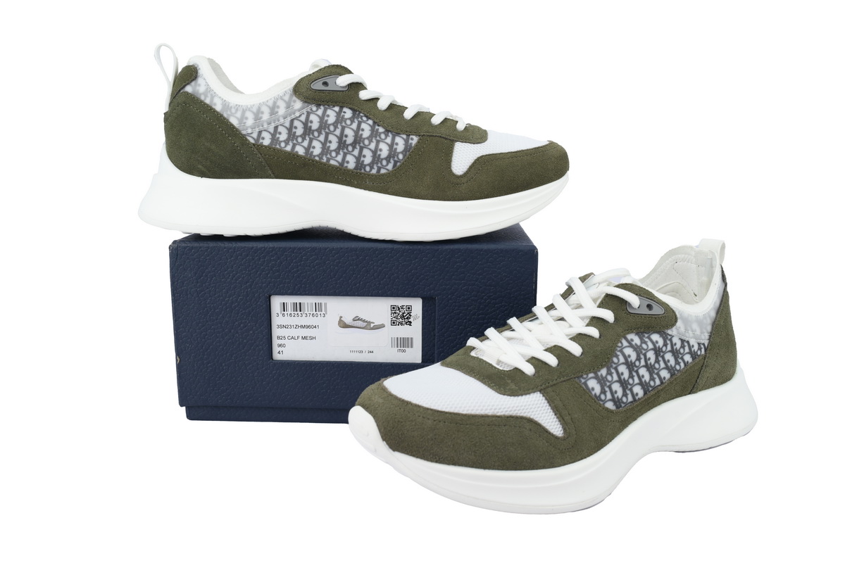 Dior B25 Runner Olive Green 3SN283ZMI_H066