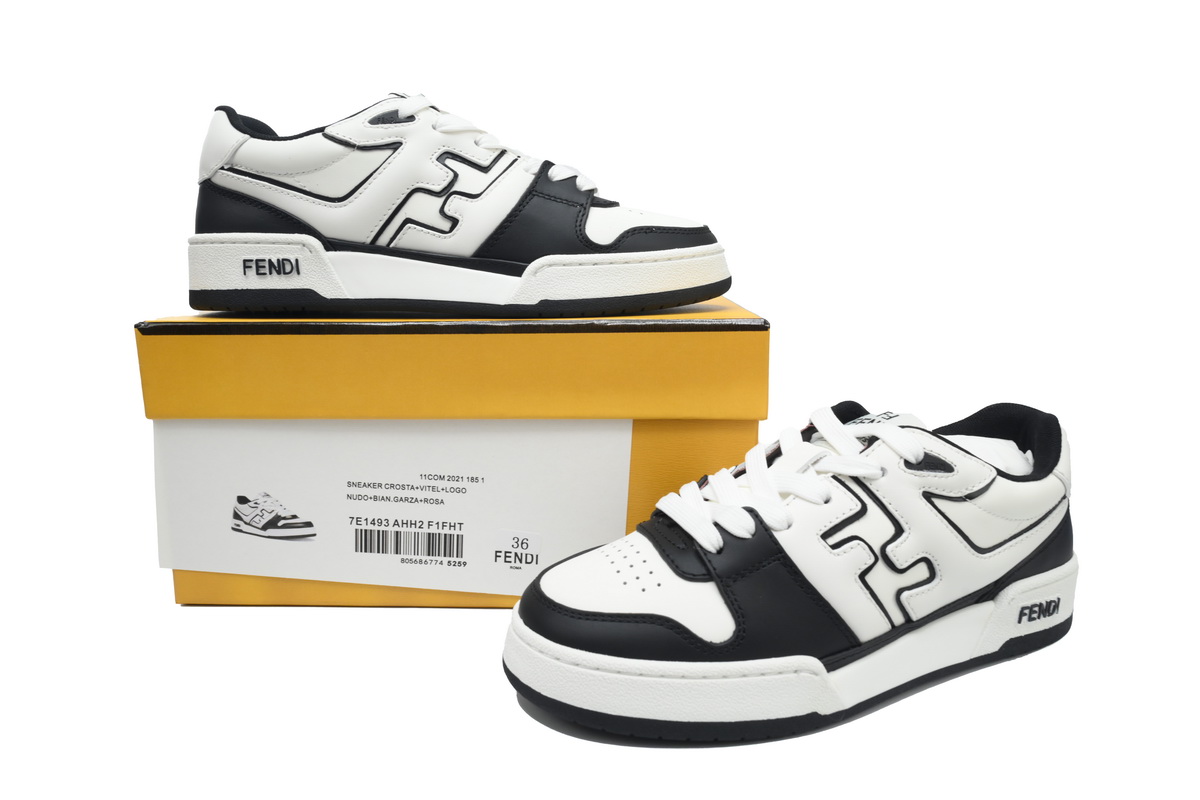 Fendi Match Low Sneaker White Black