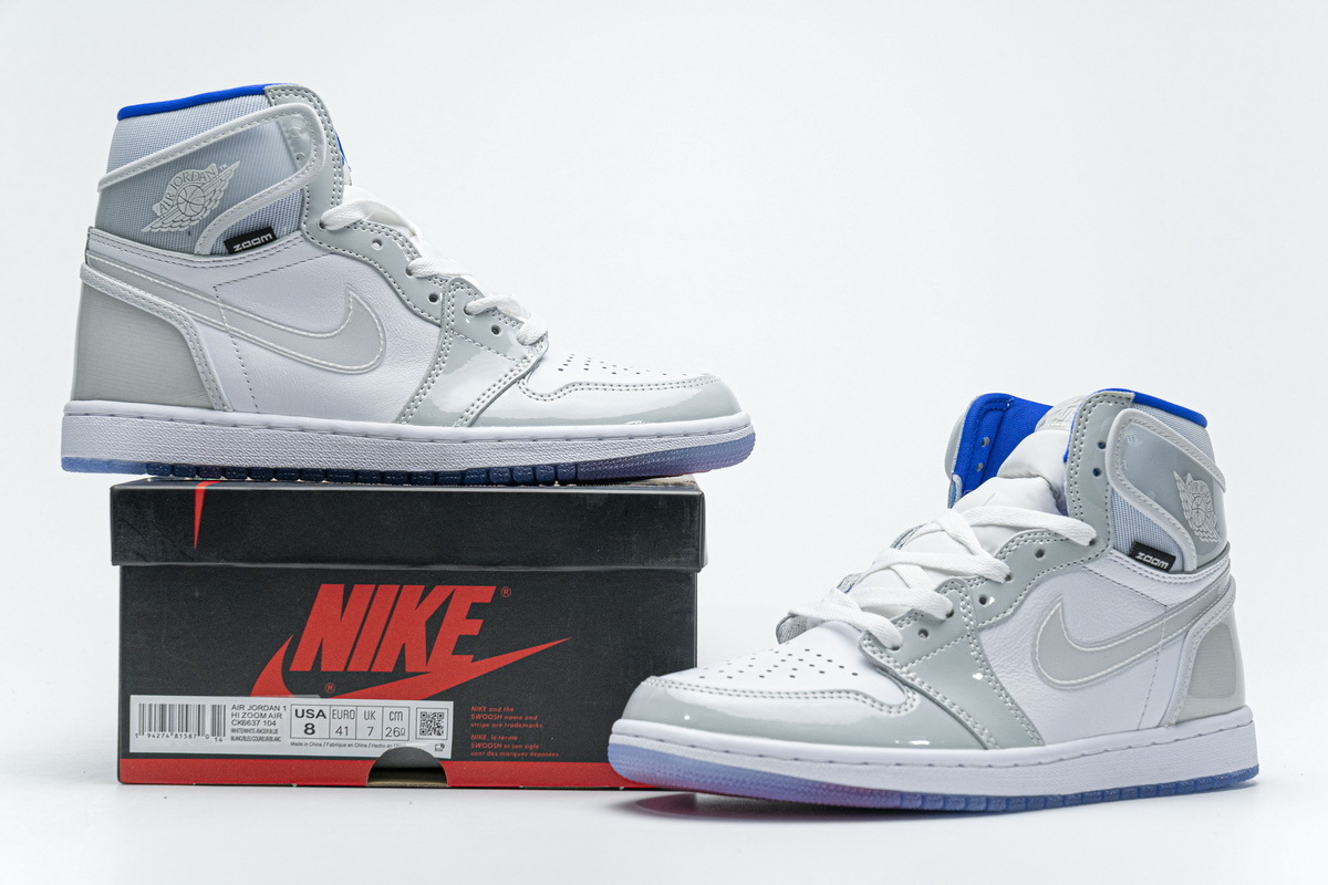 Jordan 1 Retro High Zoom White Racer Blue CK6637-104