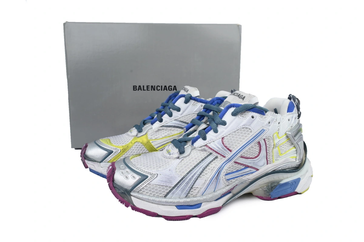 Balenciaga Runner Sneaker White Purple Blue 772767 W3RMU 9547 - ogsneaker