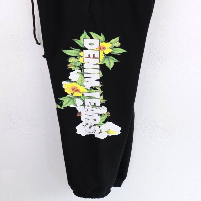 Denim Tears Floral Logo Sweatpant Black