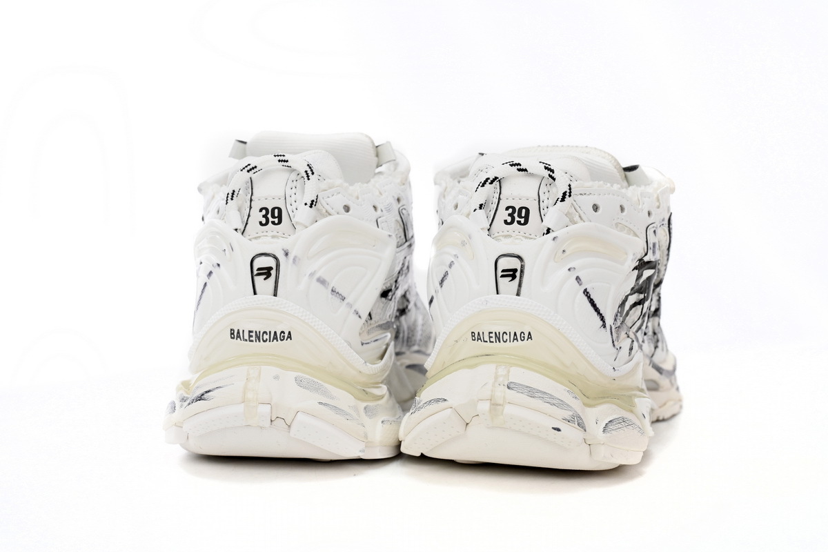 Balenciaga Runner White And Black Characters 677402 W3RBQ 9010