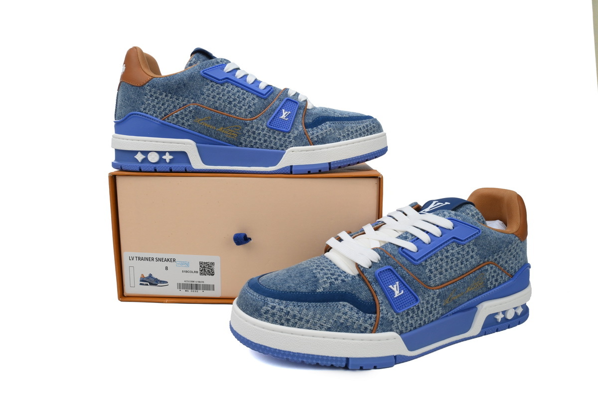 Louis Vuitton Trainer Blue Damier 3D Denim