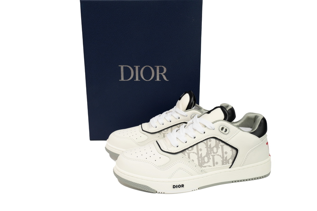 DIOR WHITE GREY B27 LOW SNEAKER