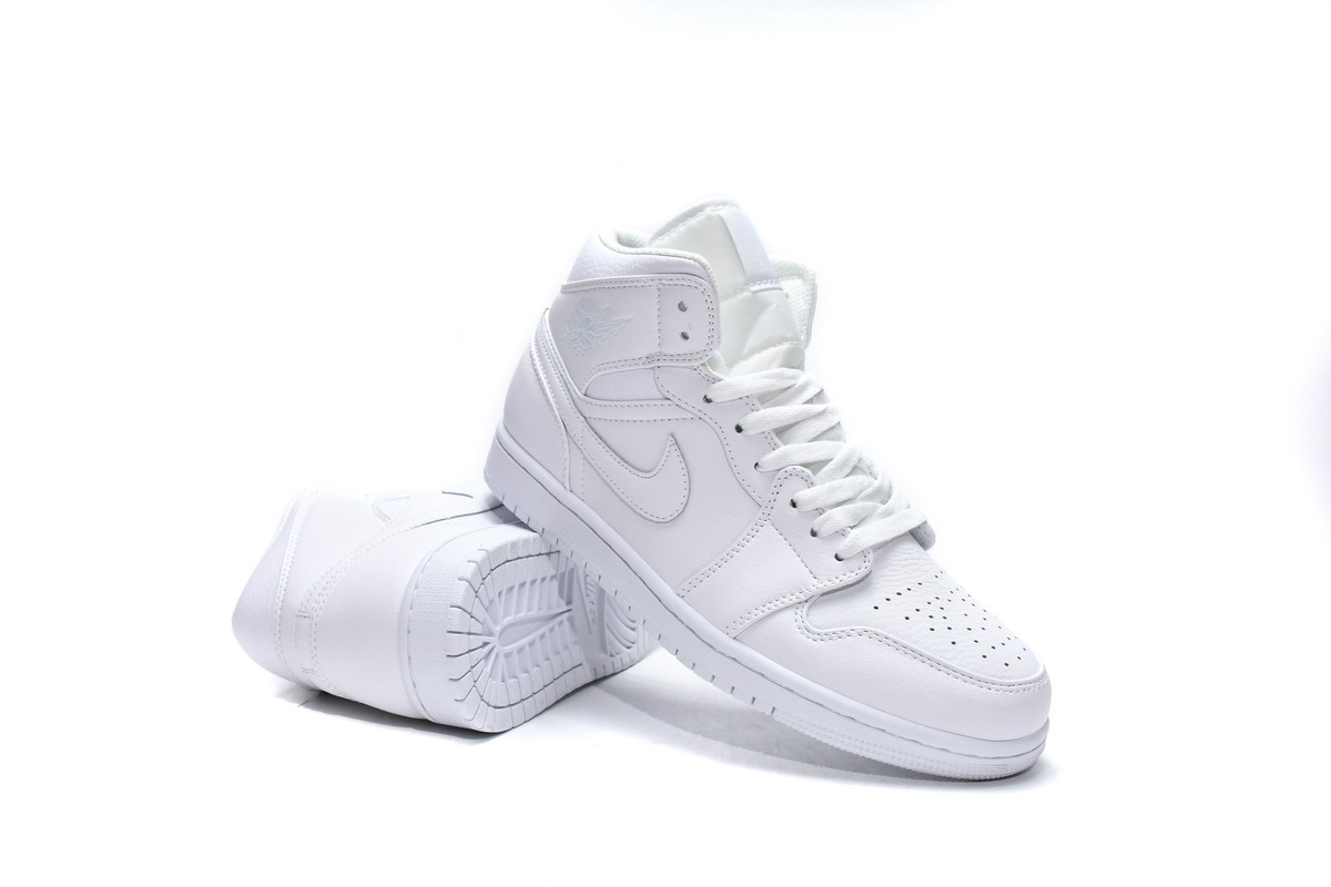 Air Jordan 1 Mid White  554724-129