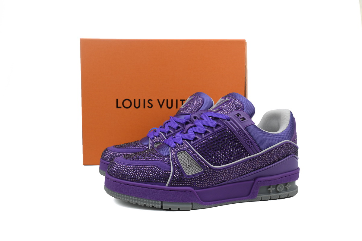 Louis Vuitton Trainer Purple Swarovksi Crystals 1ACR21